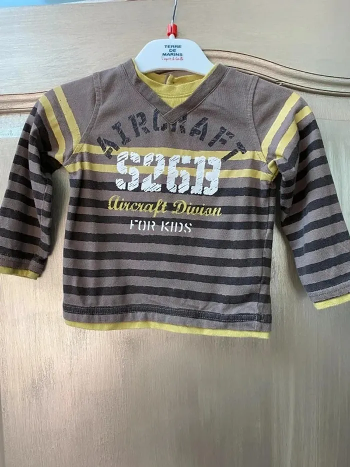 T-shirt manche longue marron 23 mois - photo numéro 6