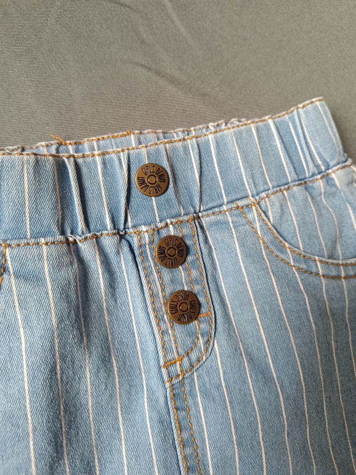 Jupe en jean rayée 💕 Taille 92 cm - photo numéro 3