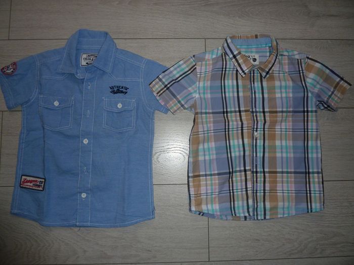 2 chemises garçon 5/6 ans