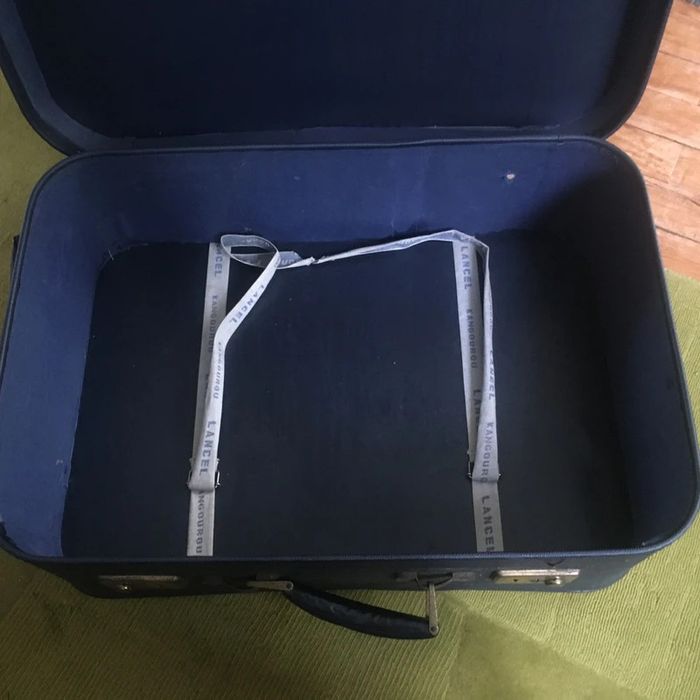 Vintage Valise Lancel Kangourou bleu marine 1950 Barbie hôtesse - photo numéro 3