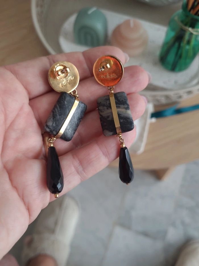 Boucles d'oreilles en pierres naturelles - photo numéro 3