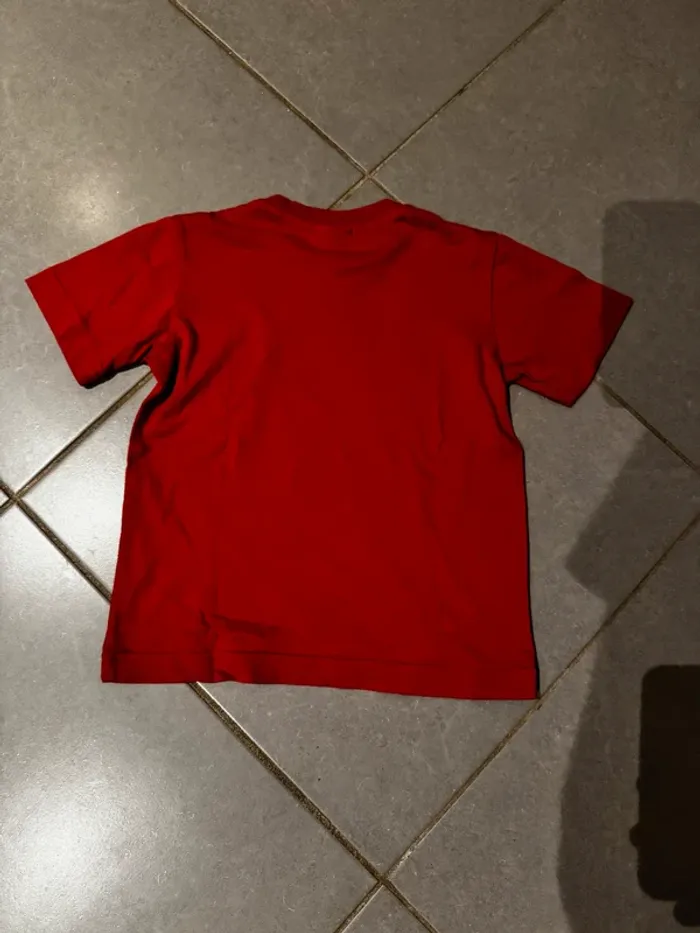 T shirt manches courtes - Adidas - Rouge & blanc - 5/6 ans - photo numéro 3
