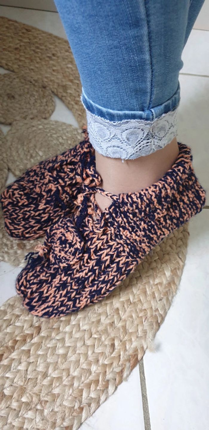 Chaussons fait main 37/38 - photo numéro 2