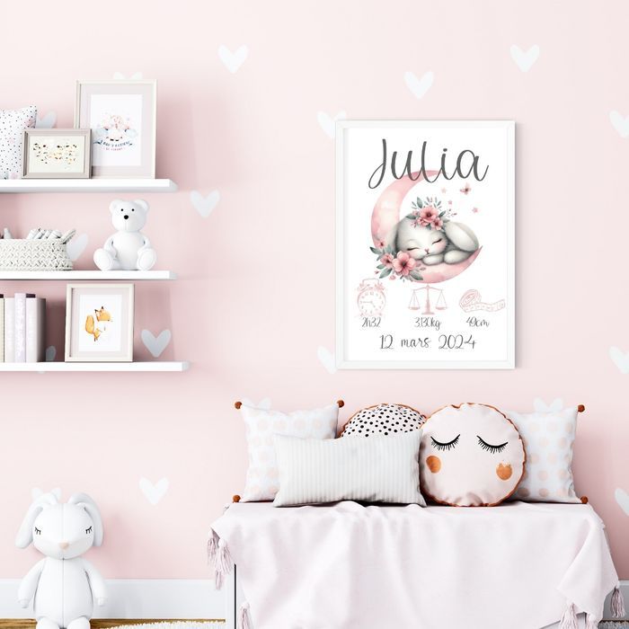 affiche naissance personnalisé