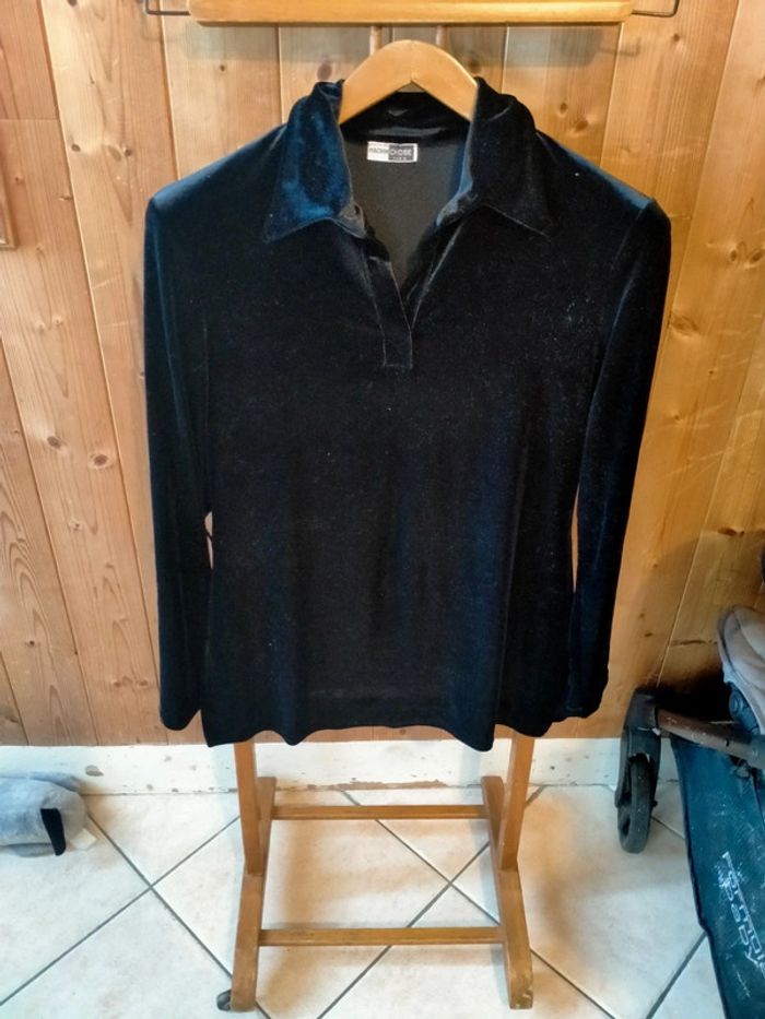 Haut noir velours Marque Machin Chose Taille 3 - photo numéro 2