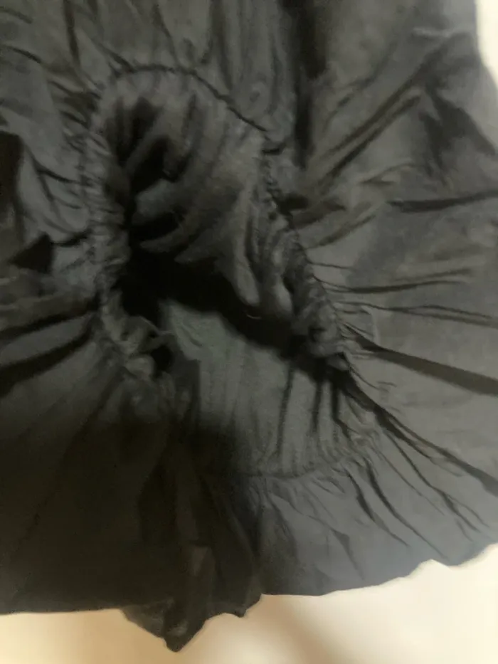 Petite robe noire Taille 1, Col Claudine Froncé, Zip Visible, Poches, Effet Bouffant - photo numéro 11