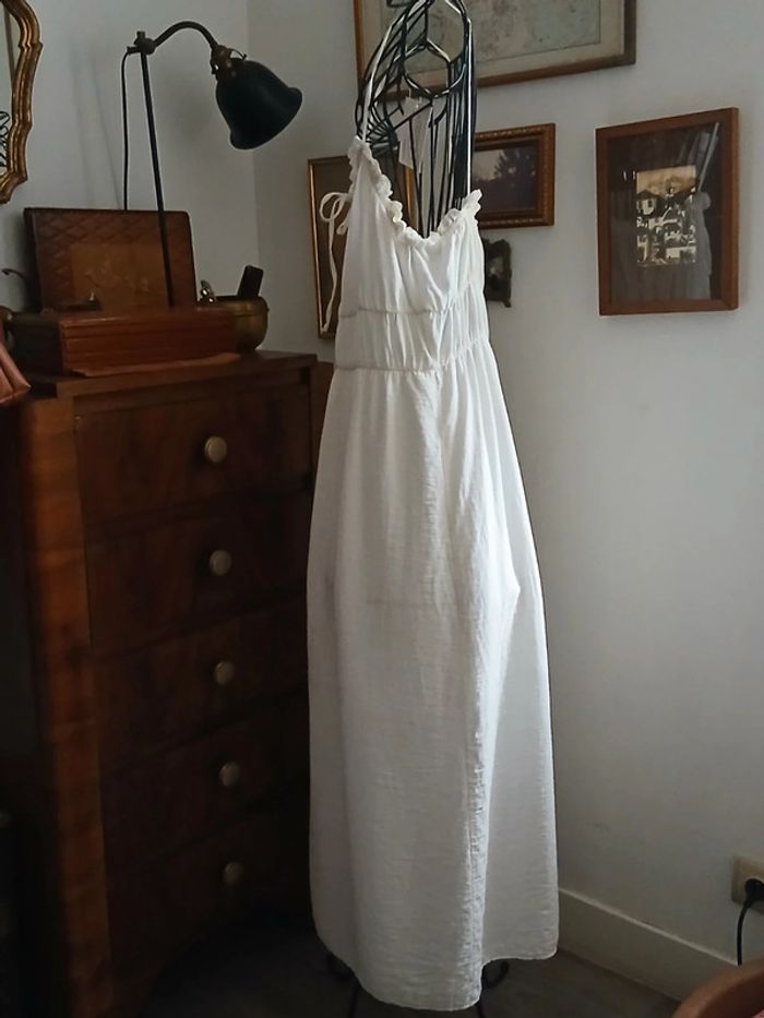 Robe Maxi longue taille élastique fines bretelles - photo numéro 5