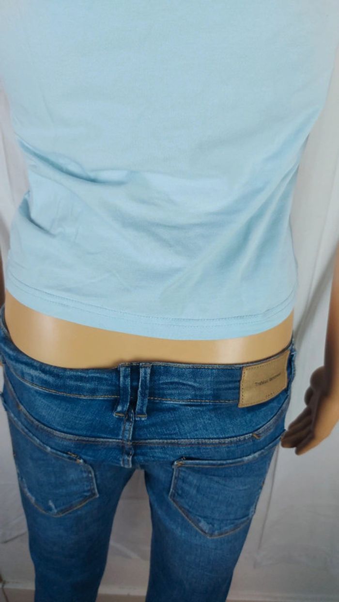 Crop top turquoise - court - avec inscription/ coolcat taille M - photo numéro 7