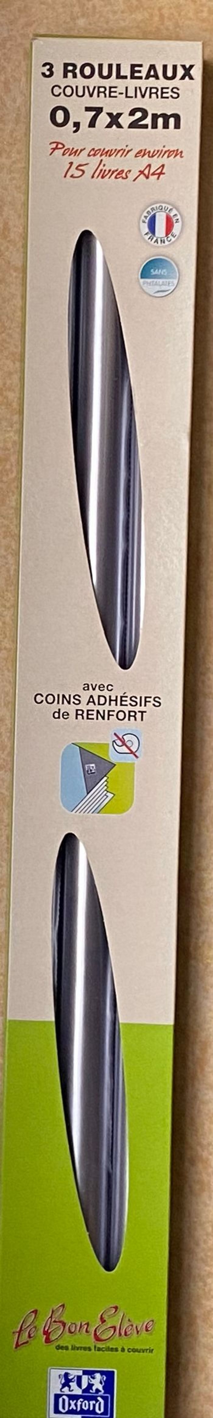 Lot de 3 rouleaux couvre livre Oxford