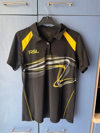 Polo de sport femme RSL /M / Noir et jaune / Très bon état