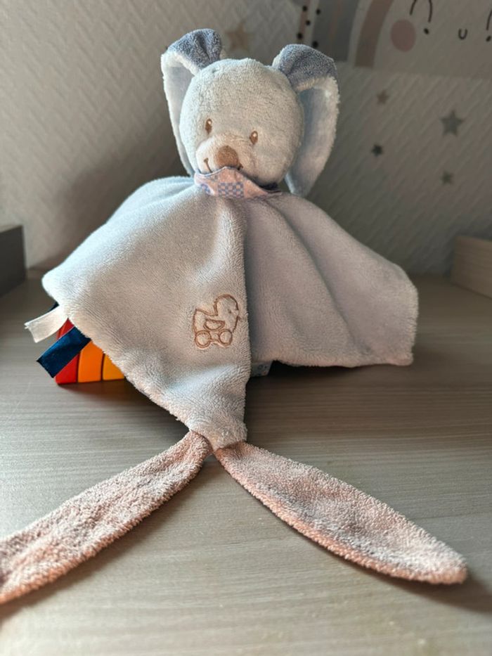 Doudou Natou plat Lapin Alex & Bibou - photo numéro 3