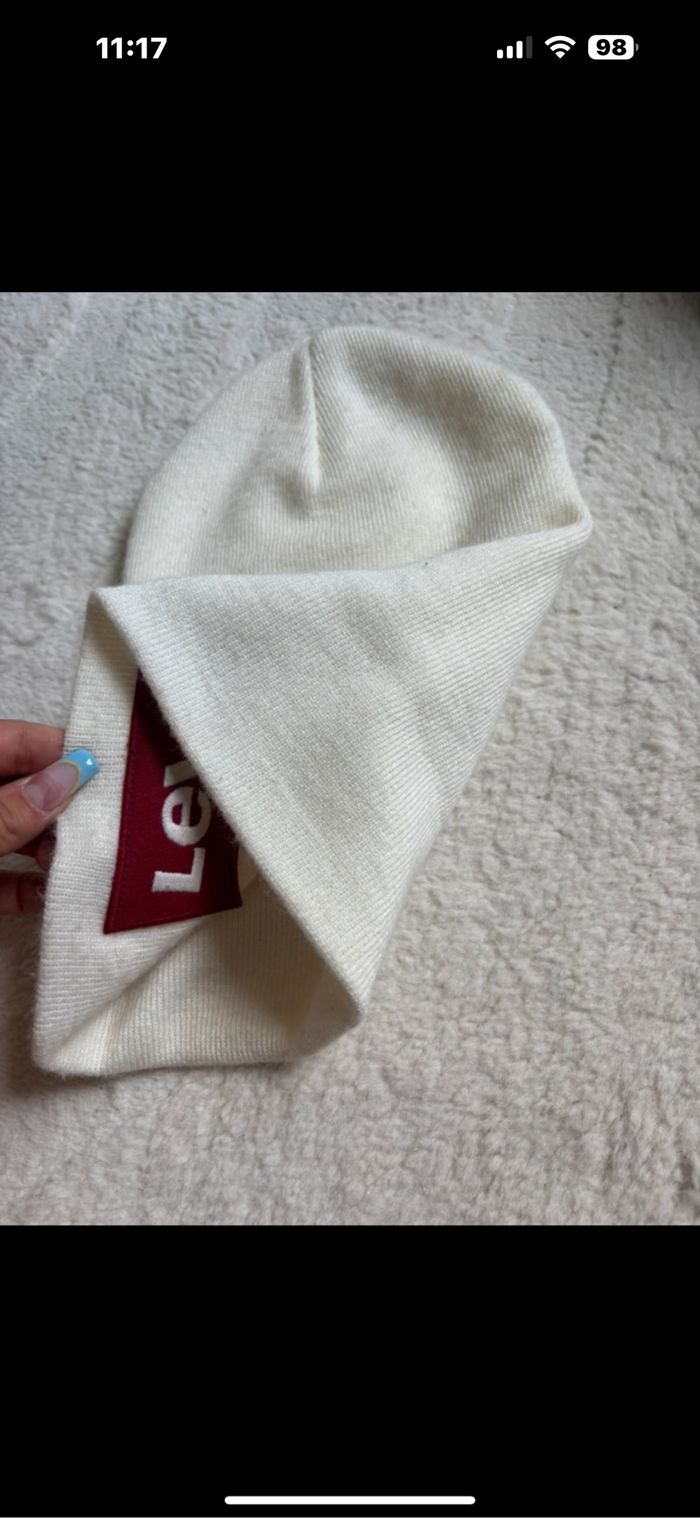 bonnet levi’s blanc - photo numéro 3