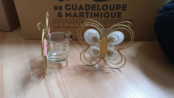 Lot de 2 bougeoirs papillon ZZZ - photo numéro 2
