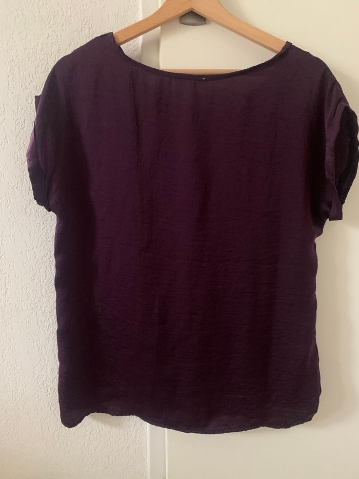 Haut satiné violet - photo numéro 2