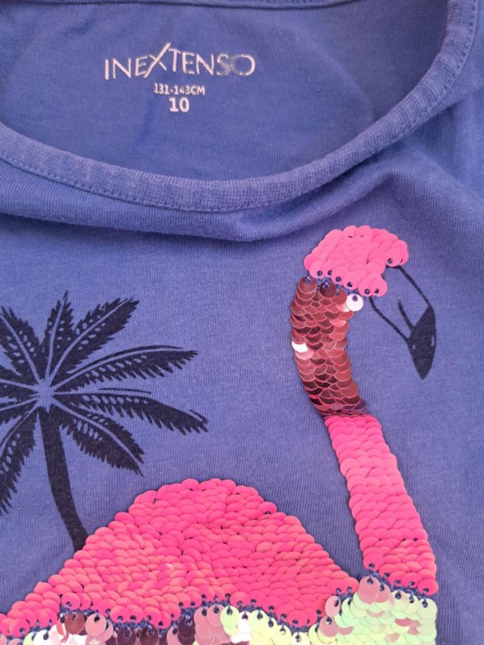 Tee-shirt manches courtes à sequins 10 ans 👧 In Extenso en TBE - photo numéro 2