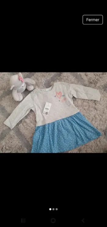 Robe fille 18 mois neuve