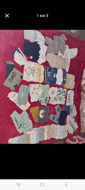 Lot vetements 1 mois