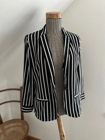 Veste chemise Pimkie rayé blanc et noir