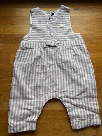 Jolie salopette sergent major 3 mois fille comme neuve