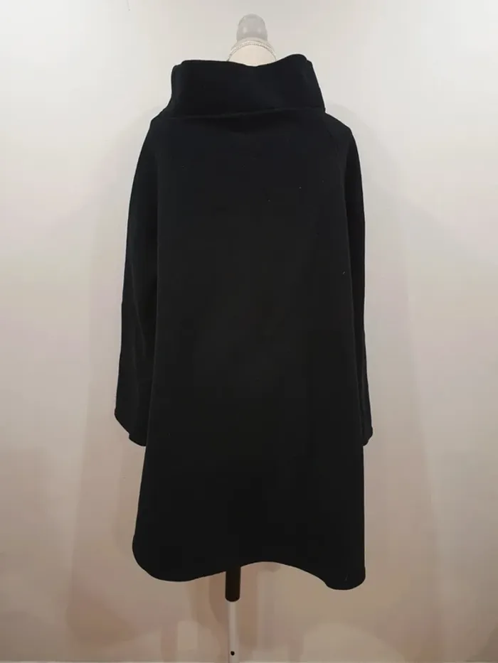 Poncho chaud noir jolilola taille unique 1 porte bébé - photo numéro 8