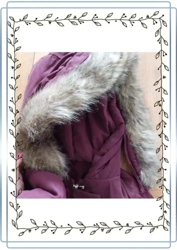 Manteau long chaud bordeaux Mayoral, taille 12 ans 152cm, très bon état - photo numéro 5