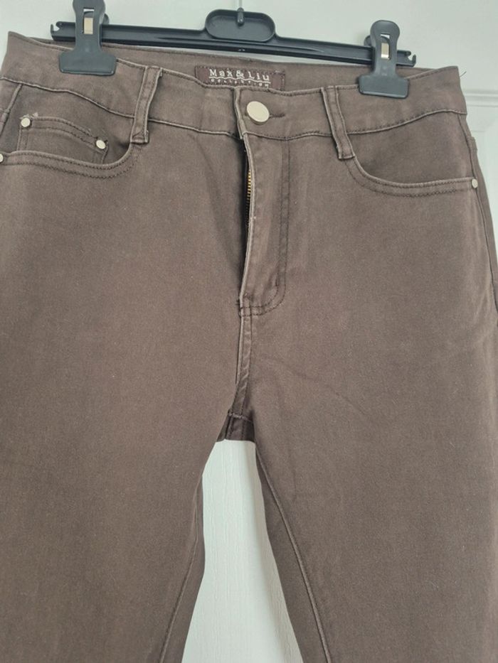 Pantalon taupe max & liu - photo numéro 2