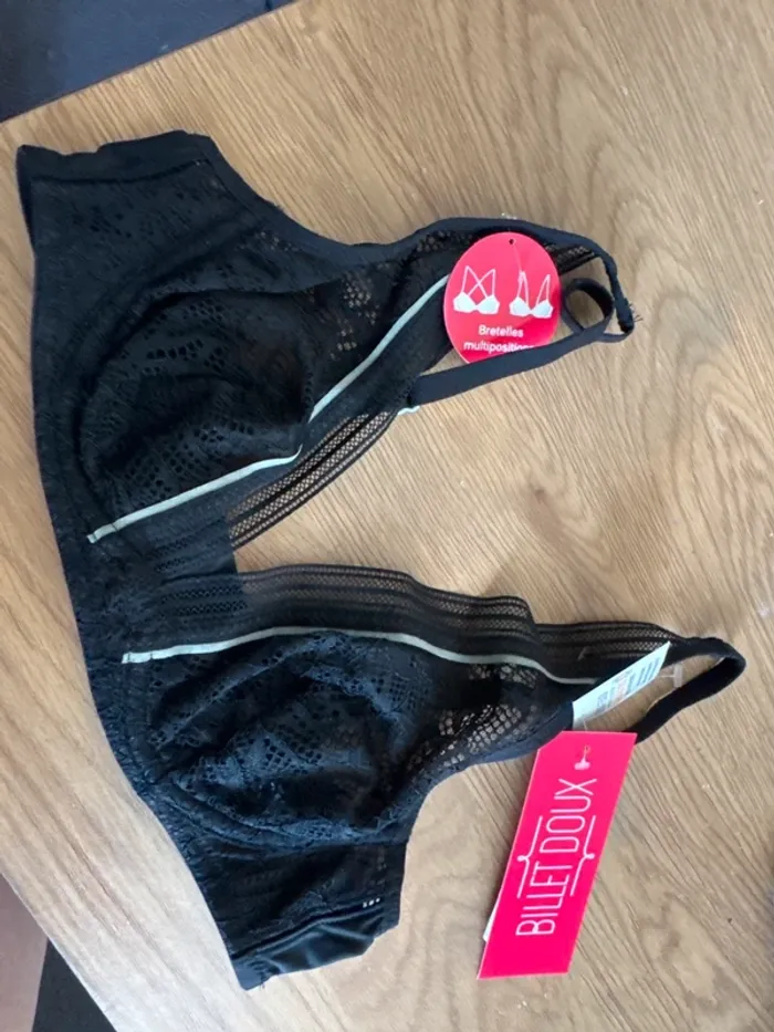Soutien-gorge Billet Doux noir dentelle – Taille 85B - photo numéro 2