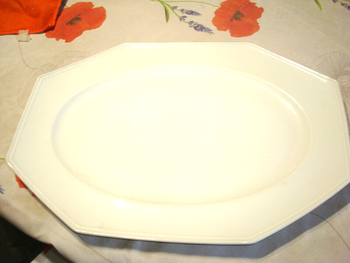 très grand plat porcelaine de limoge ANNEES 70
