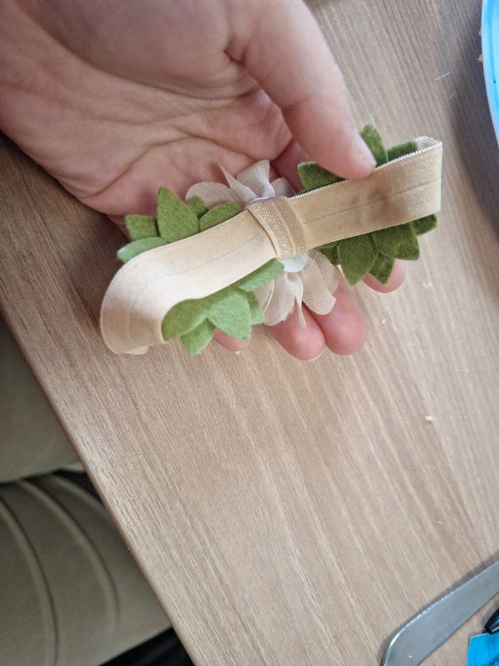 Petit bandeau fleurs bebe - photo numéro 3