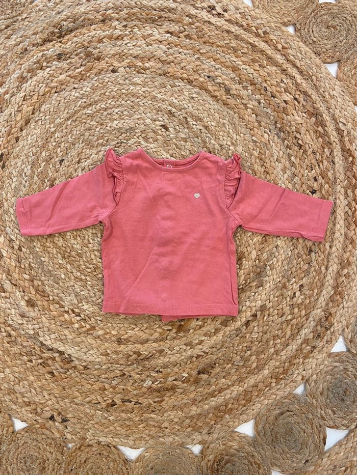 T-shirt manches longues bébé fille 3 mois