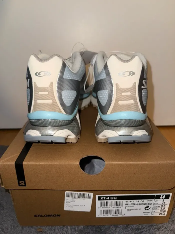 Salomon XT-4 OG Vanilla Ice Ballad blue Tender Peach - photo numéro 6