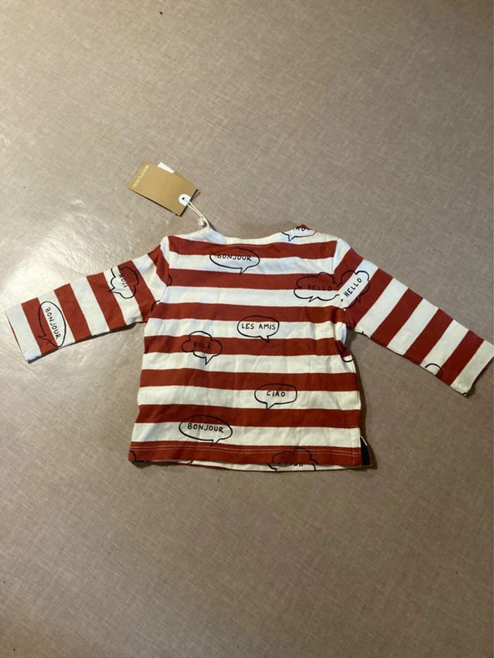 T-shirt manches longues bébé Bout’chou 6 mois – Neuf avec étiquette - photo numéro 4