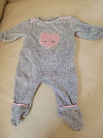 Pyjama velours naissance