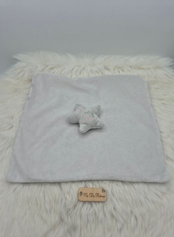 Doudou plat blanc étoile grise nuages Primark