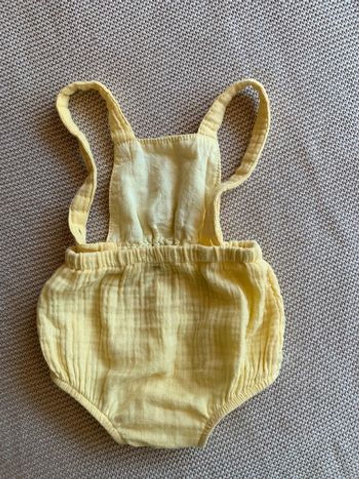 Ensemble T-shirt bloomer gaze de coton jaune kiabi 1 mois - photo numéro 5