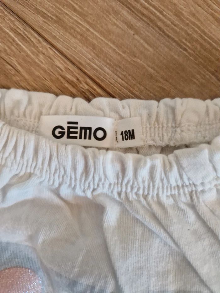 Tee-shirt manches courtes fille Gémo blanc grèce 18 mois - photo numéro 4