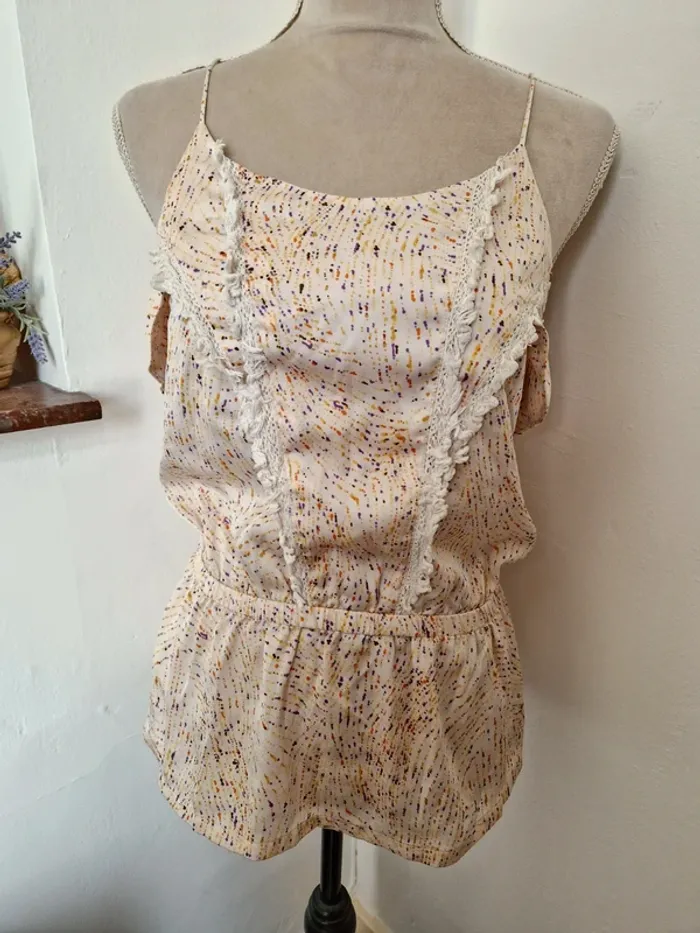Débardeur see u soon taille 36 beige ecru