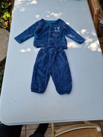 Ensemble pantalon +haut  en velours garçon