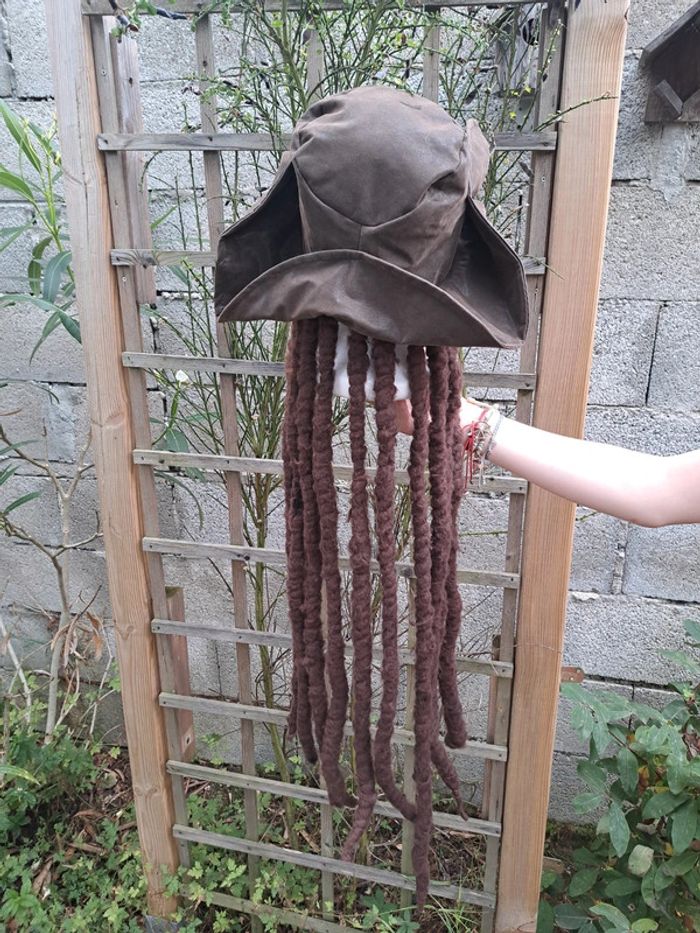 Perruque Chapeau de Pirate Jack avec Dreadlocks - photo numéro 3