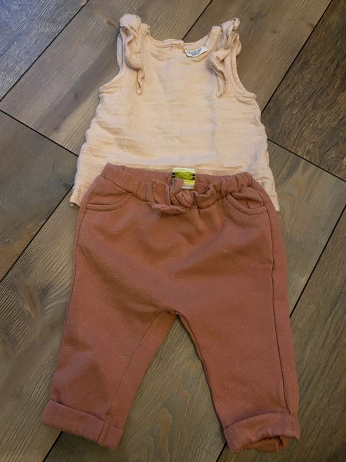 Ensemble fille TAO 9 mois rose