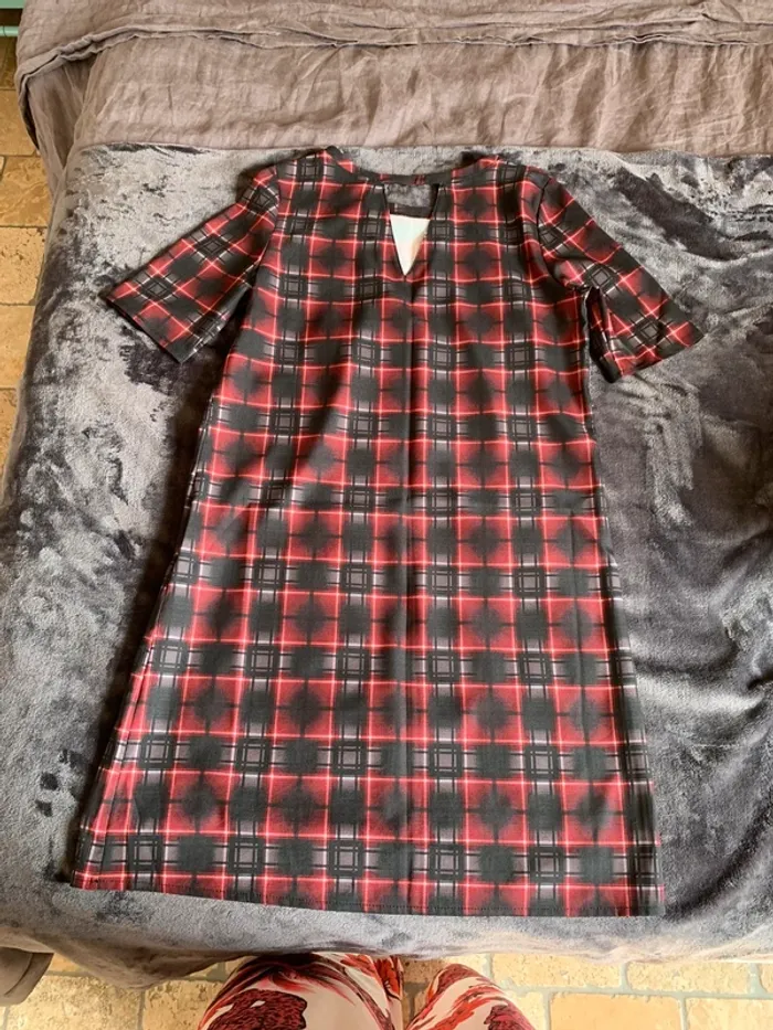 Robe La Fée Maraboutée taille 38 carreaux - Made In Italie - photo numéro 2