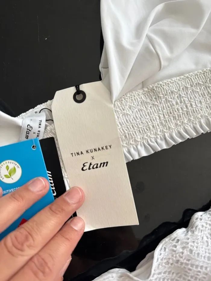👙 maillot de bain - blanc - 2 pièces - haut 42 - bas 40 - Etam - photo numéro 7