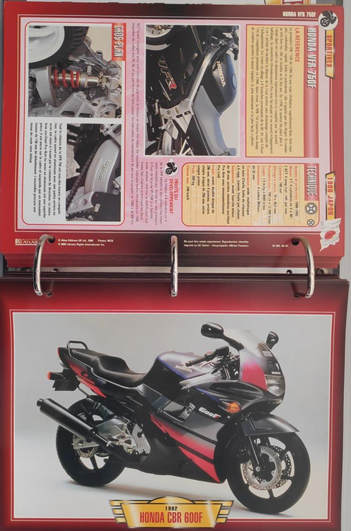 222 fiches Motos Sportives - Classeur Motos Passion - photo numéro 9