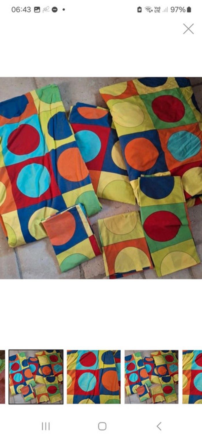 Lot de 3 parures lit enfant ikea - photo numéro 7