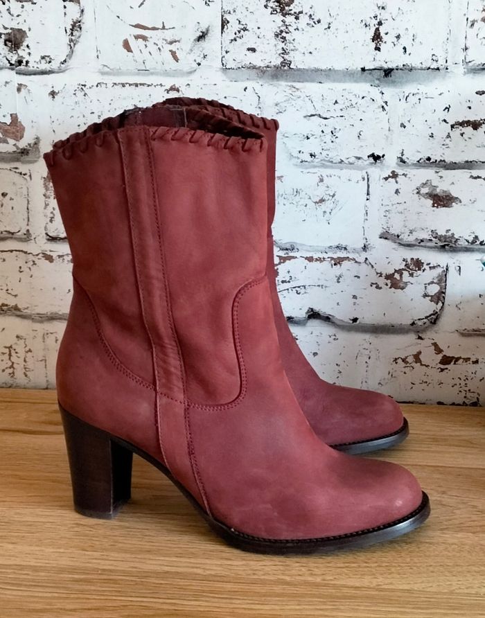 Bottines San Marina cuir bordeaux 40 - photo numéro 3