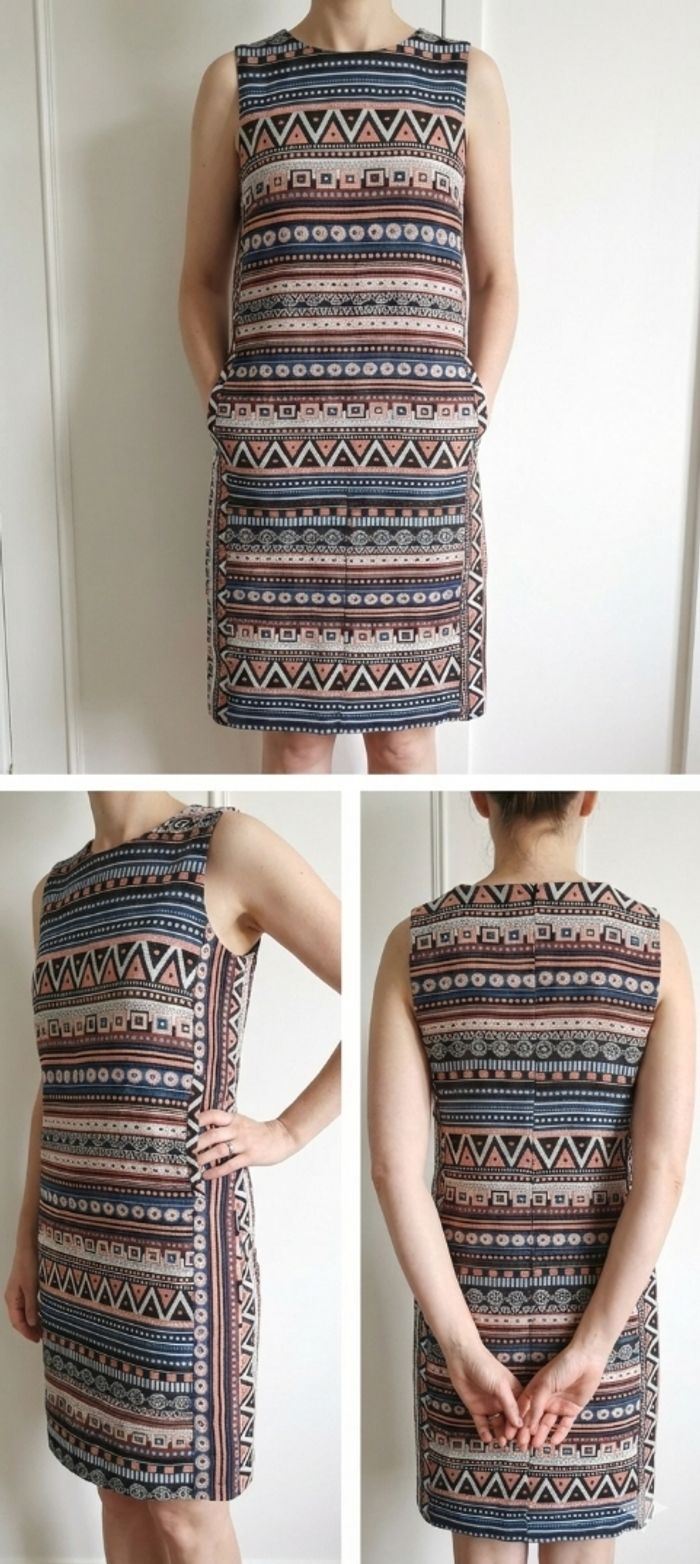 Robe droite ethnique chic – Neuve avec étiquette