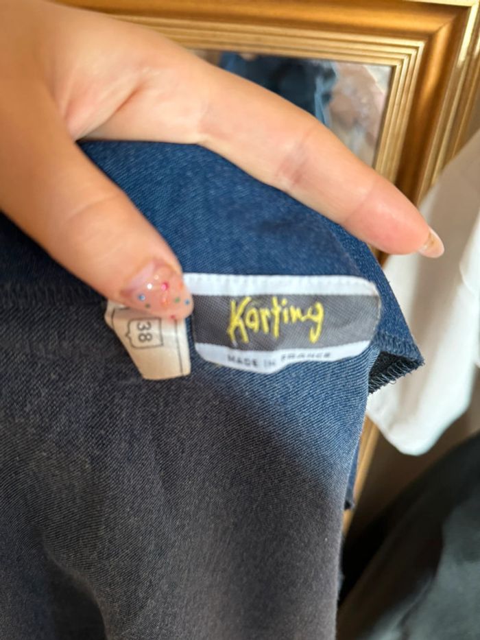 Surchemise Veste Bleu Epaisse Vintage Karting Années 80 90 - photo numéro 6