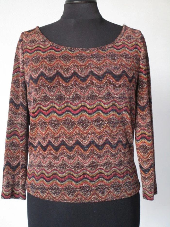 T-shirt à paillettes vintage 38/40 TBE - photo numéro 2