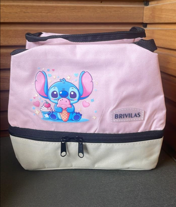 Sac double compartiment Isotherme Stitch rose  neuf