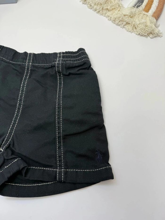 Short en jeans Polo Ralph Lauren bébé garçon taille 6-9 mois noir parfait état - photo numéro 3